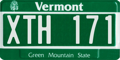 VT license plate XTH171