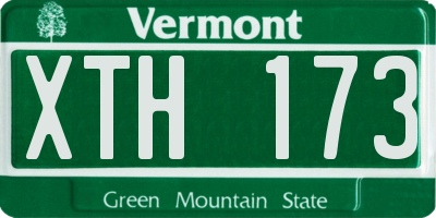 VT license plate XTH173