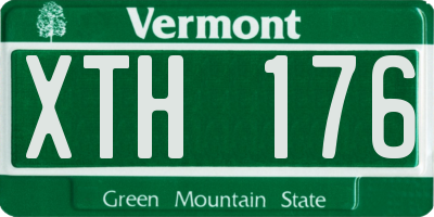 VT license plate XTH176