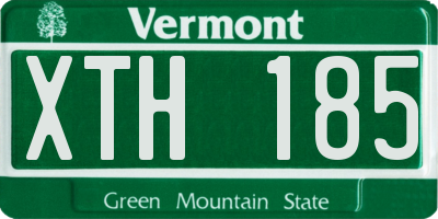 VT license plate XTH185