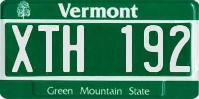 VT license plate XTH192