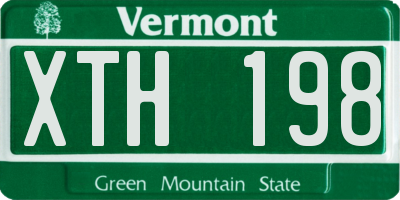 VT license plate XTH198