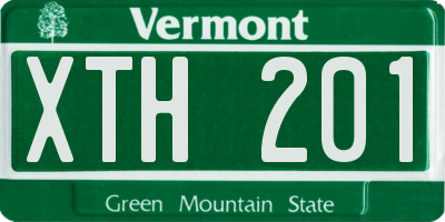 VT license plate XTH201