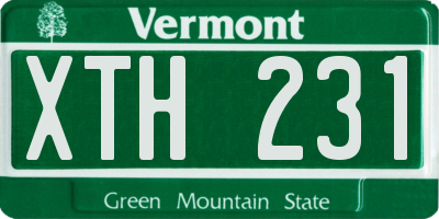 VT license plate XTH231