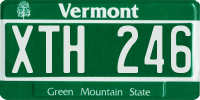 VT license plate XTH246