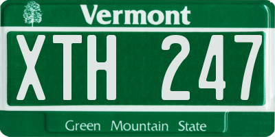 VT license plate XTH247
