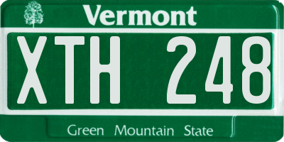 VT license plate XTH248