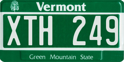 VT license plate XTH249