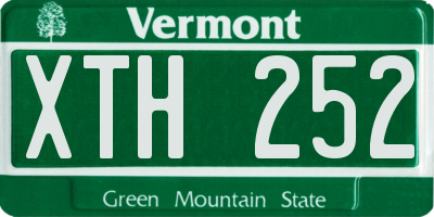 VT license plate XTH252