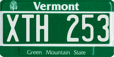 VT license plate XTH253