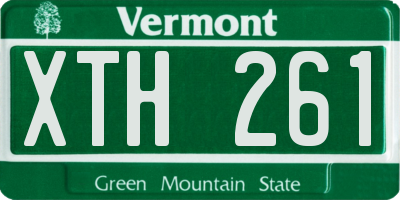 VT license plate XTH261