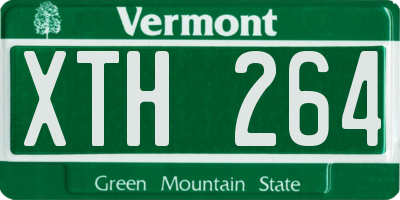 VT license plate XTH264