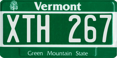 VT license plate XTH267