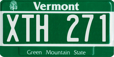 VT license plate XTH271