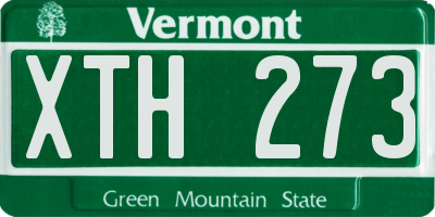 VT license plate XTH273