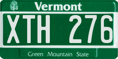 VT license plate XTH276