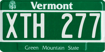 VT license plate XTH277