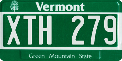 VT license plate XTH279