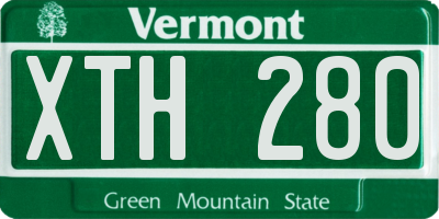 VT license plate XTH280