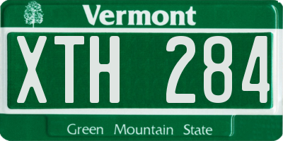 VT license plate XTH284