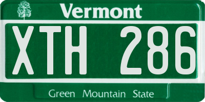 VT license plate XTH286