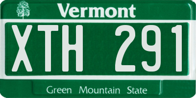 VT license plate XTH291