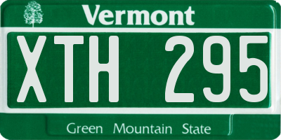 VT license plate XTH295