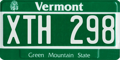 VT license plate XTH298