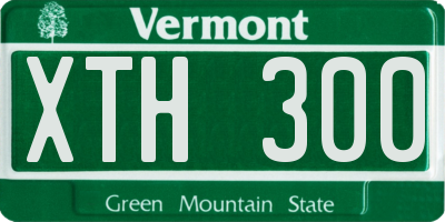 VT license plate XTH300