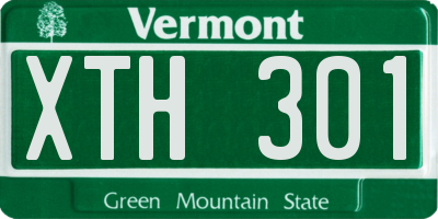 VT license plate XTH301