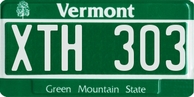 VT license plate XTH303