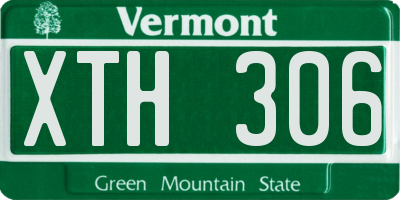 VT license plate XTH306