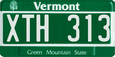 VT license plate XTH313