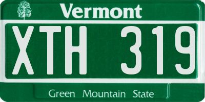 VT license plate XTH319