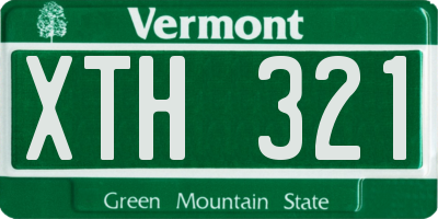 VT license plate XTH321