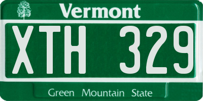 VT license plate XTH329