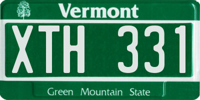 VT license plate XTH331