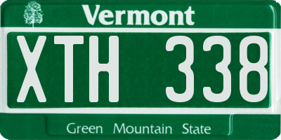 VT license plate XTH338