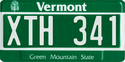 VT license plate XTH341