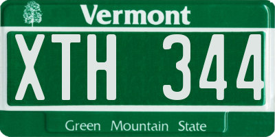 VT license plate XTH344