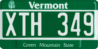 VT license plate XTH349