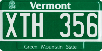 VT license plate XTH356