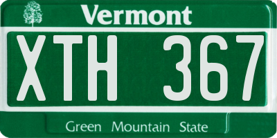 VT license plate XTH367