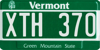 VT license plate XTH370