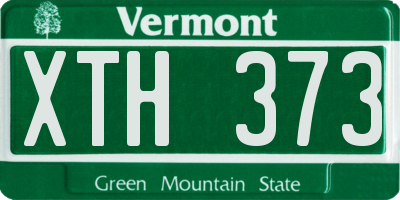 VT license plate XTH373