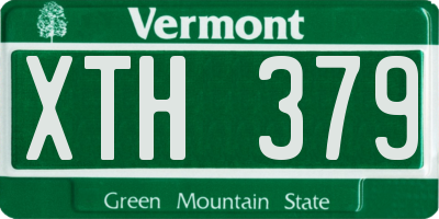 VT license plate XTH379