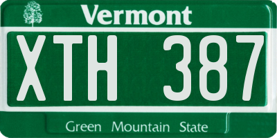 VT license plate XTH387