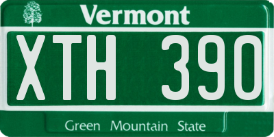 VT license plate XTH390