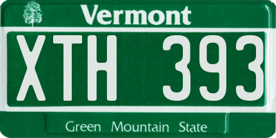 VT license plate XTH393
