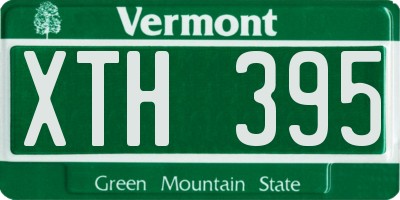 VT license plate XTH395